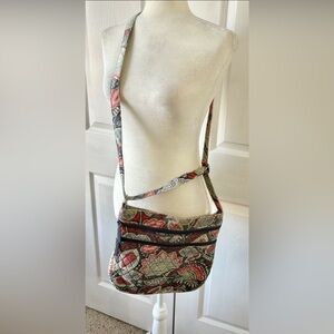 Vintage vera Bradley hipster crossbody purse retired Nomadic floral triple zips